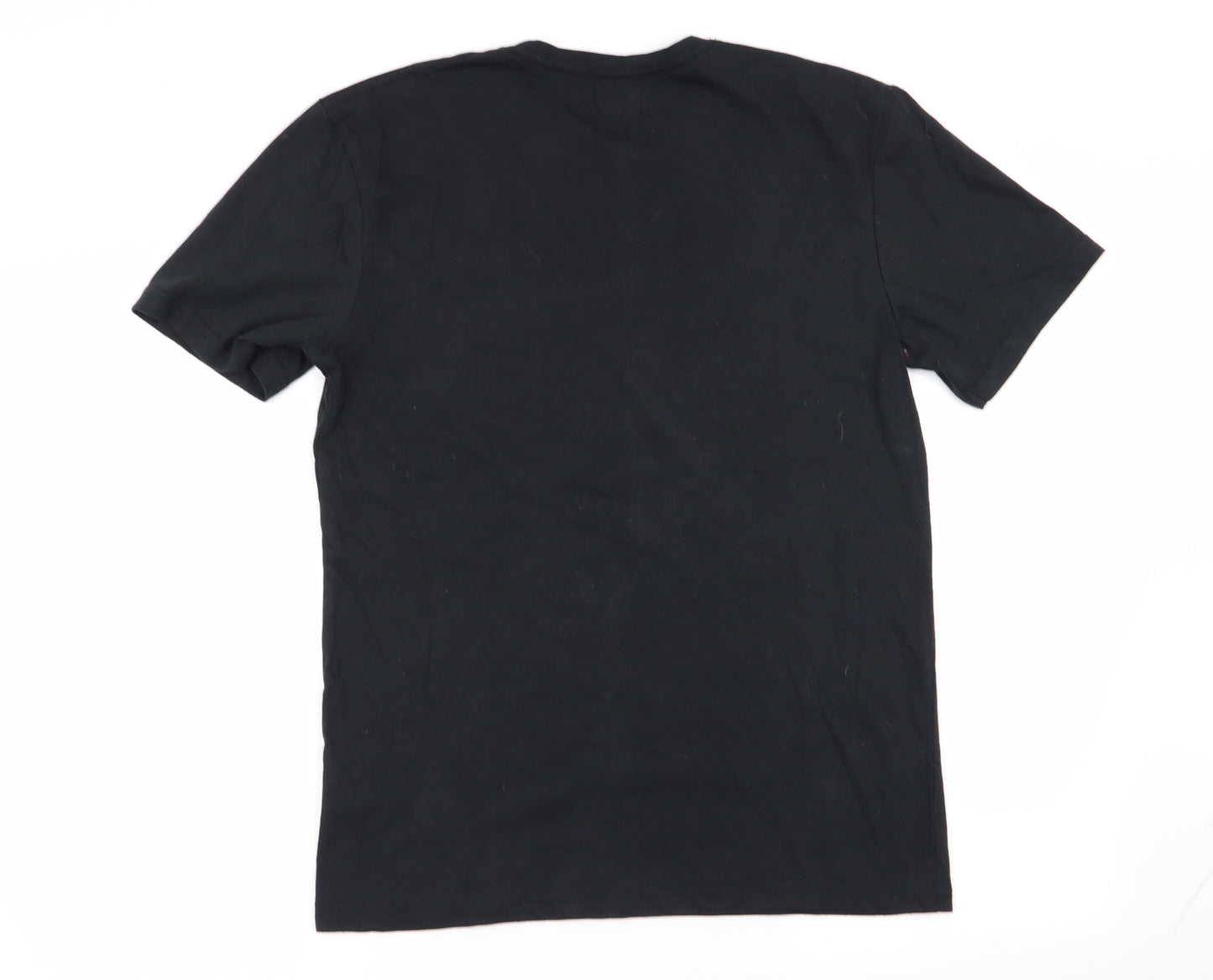 Avenue Womens Black Animal Print  Basic T-Shirt Size S  - christmas