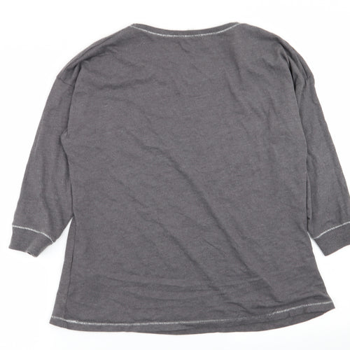 Debenhams Womens Grey Solid  Top Pyjama Top Size 12