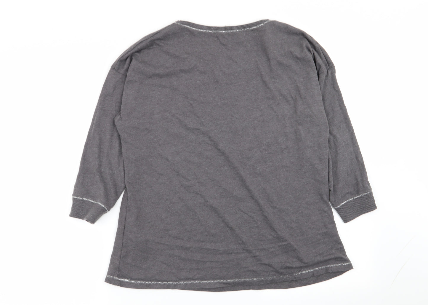 Debenhams Womens Grey Solid  Top Pyjama Top Size 12