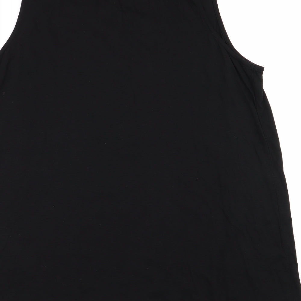 NEXT Womens Black Geometric  Basic Tank Size 18