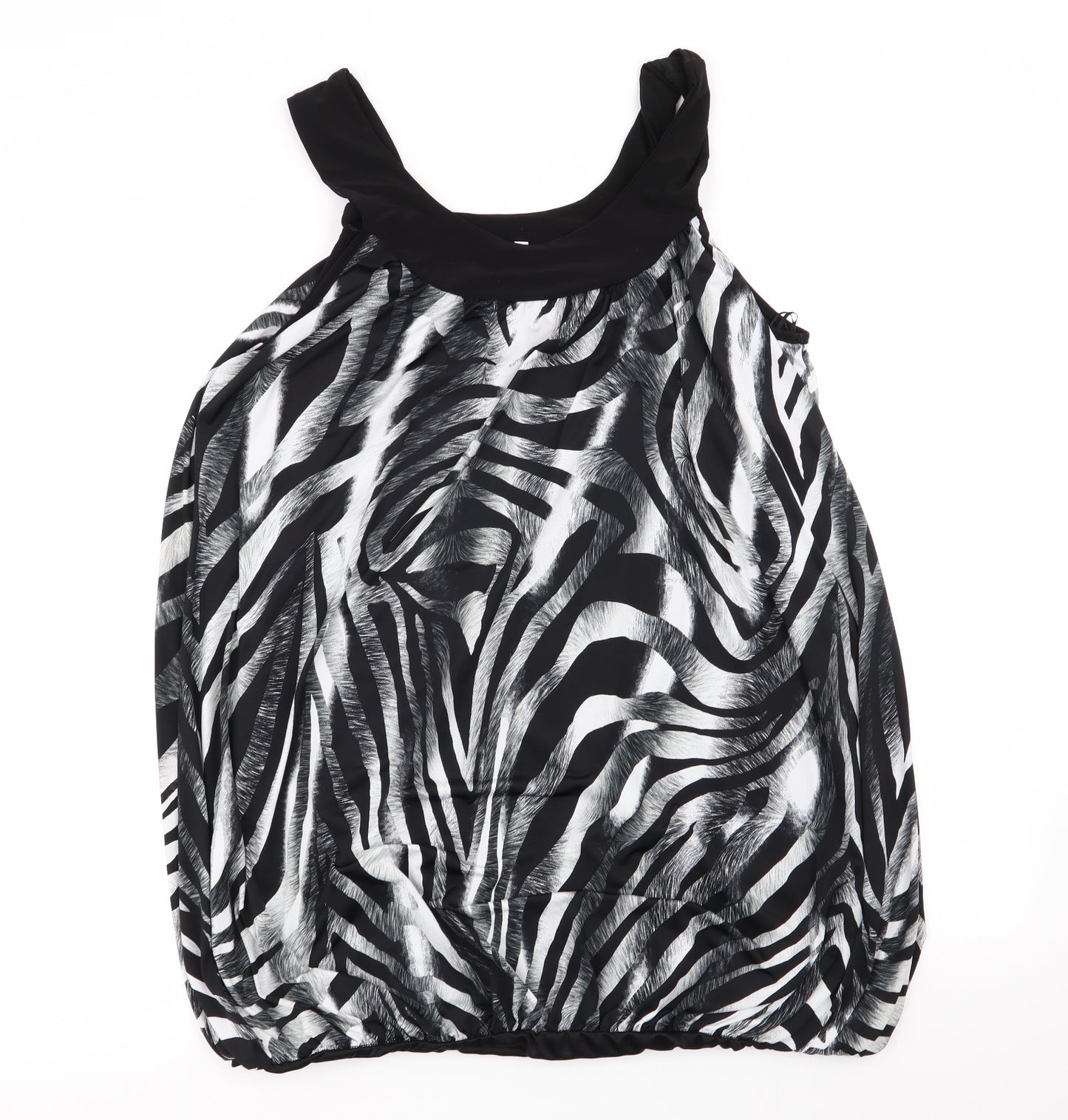 New Look Womens Multicoloured Geometric  Basic Blouse Size 16