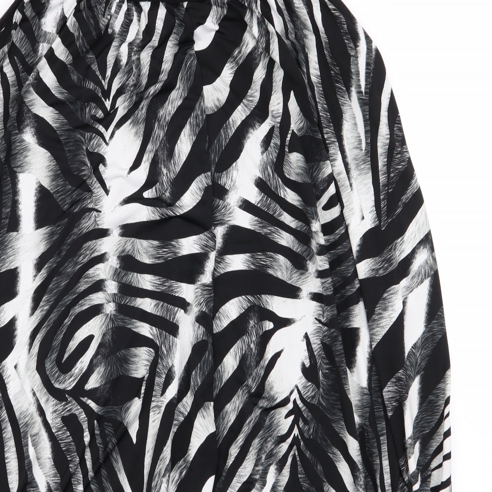 New Look Womens Multicoloured Geometric  Basic Blouse Size 16