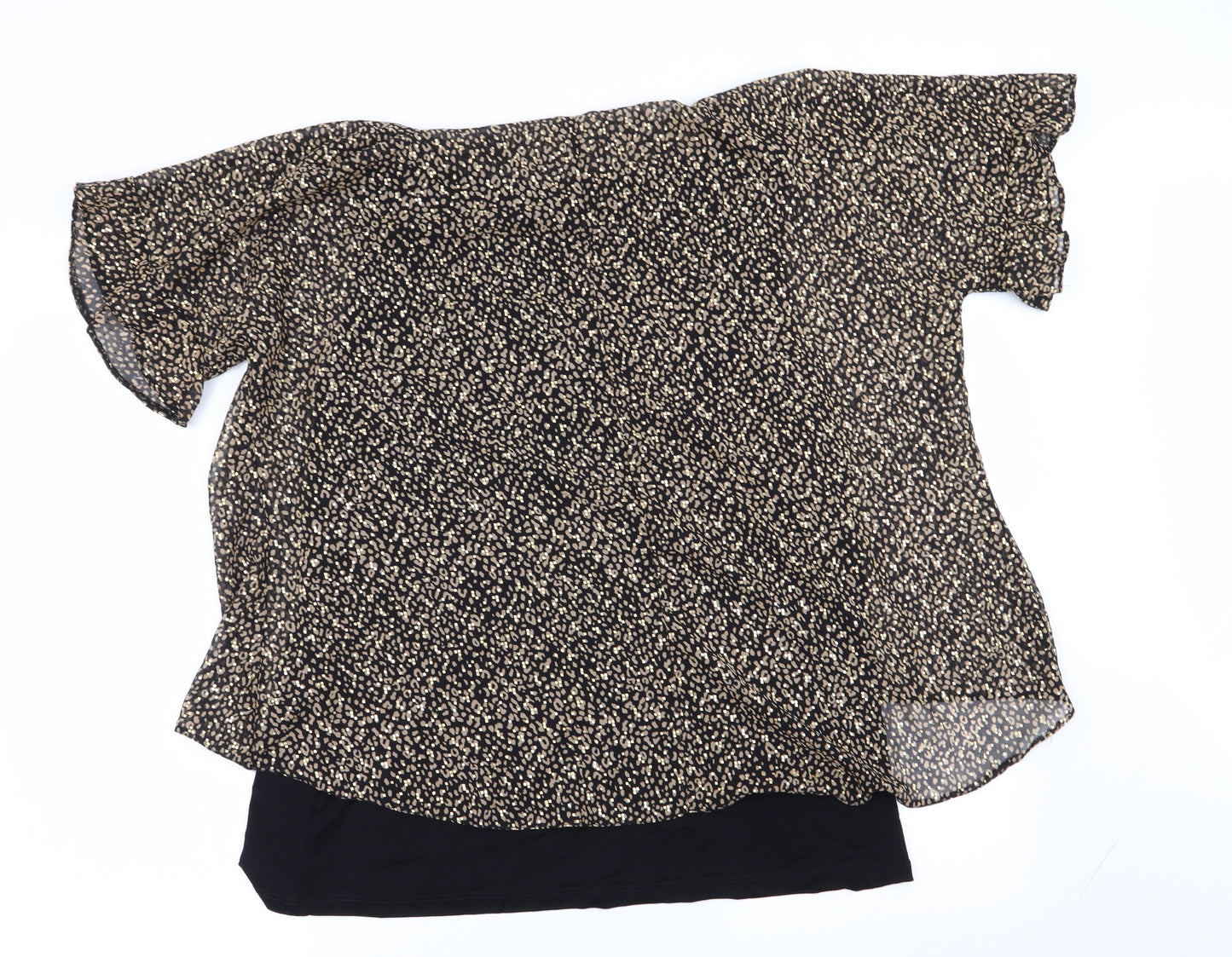 TU Womens Multicoloured Animal Print  Basic Blouse Size 16