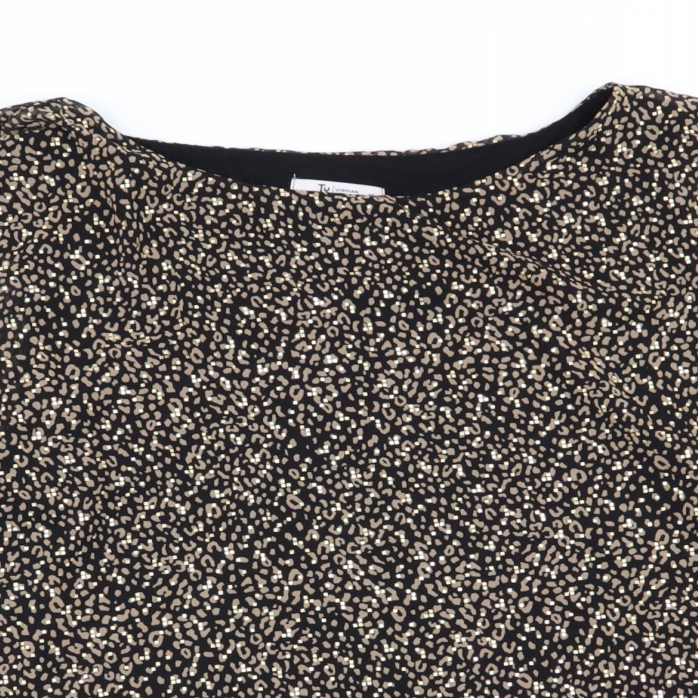 TU Womens Multicoloured Animal Print  Basic Blouse Size 16
