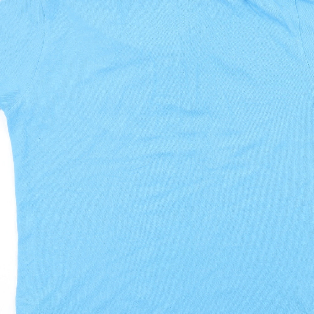 Firetrap Mens Blue Colourblock   Polo Size M