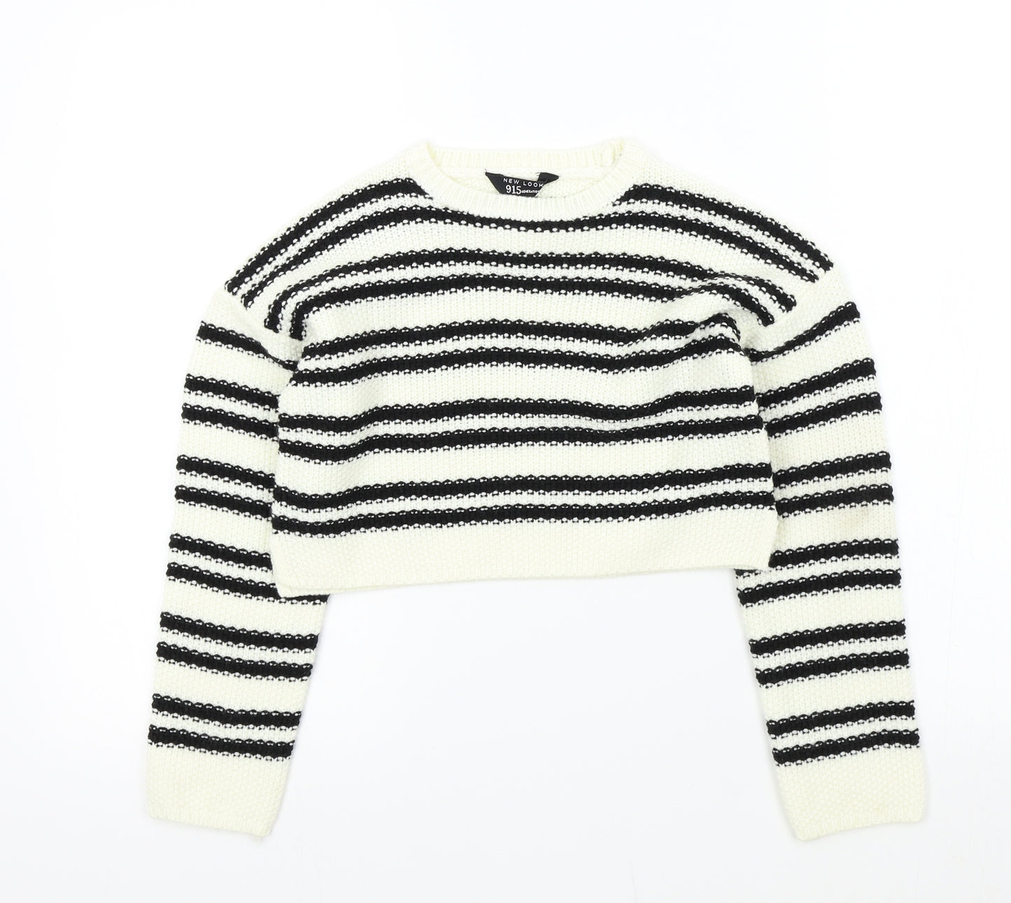 New Look Girls Beige Striped  Pullover Jumper Size 9 Years