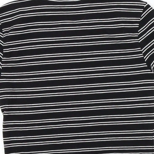 newlook Girls Black Striped  Basic T-Shirt Size 10-11 Years