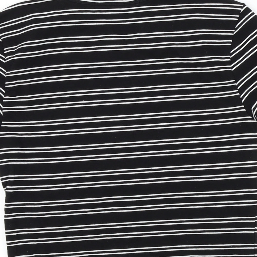 newlook Girls Black Striped  Basic T-Shirt Size 10-11 Years