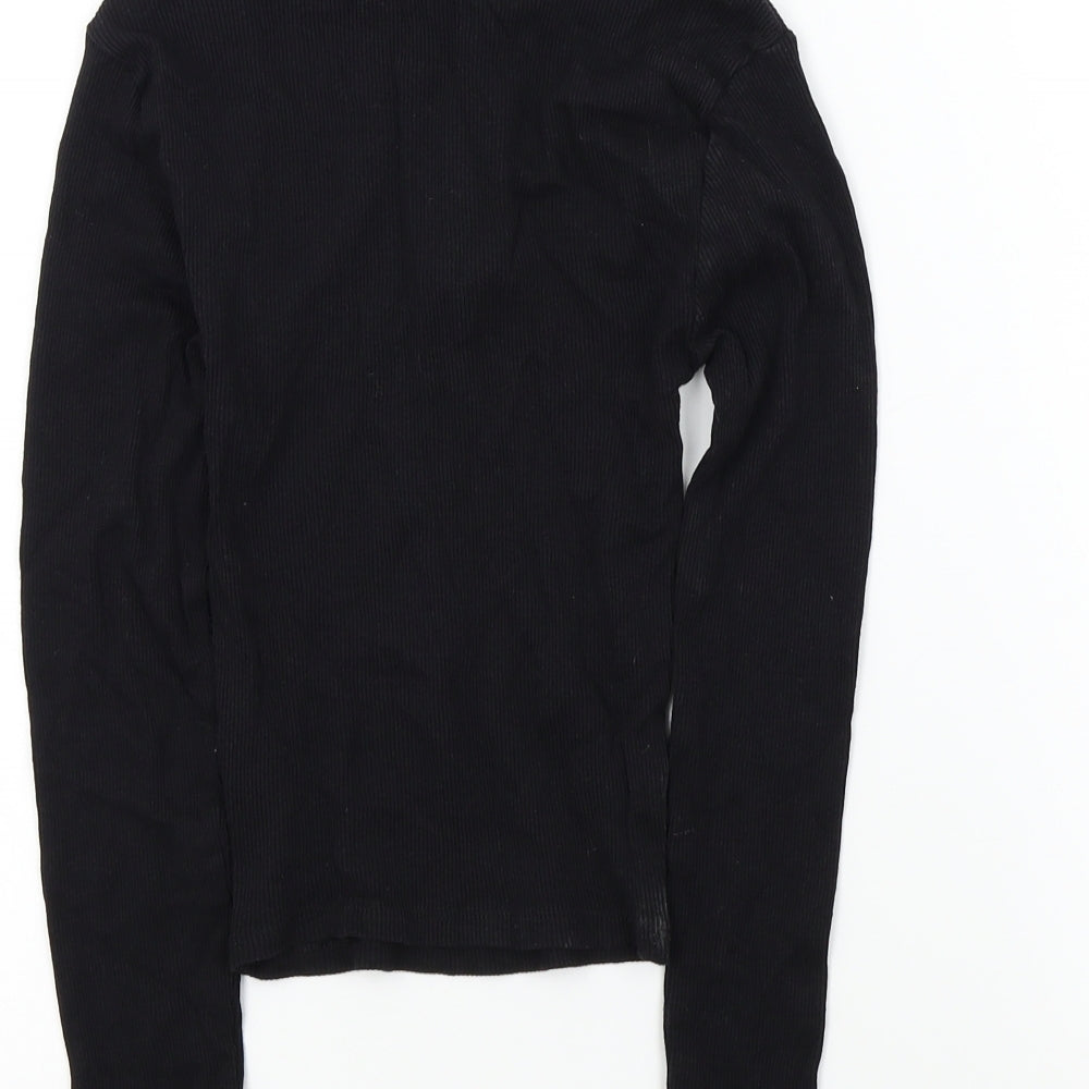 newlook Girls Black Colourblock  Basic T-Shirt Size 10-11 Years