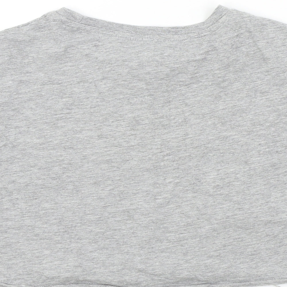 New Look Girls Grey Colourblock  Basic T-Shirt Size 9 Years