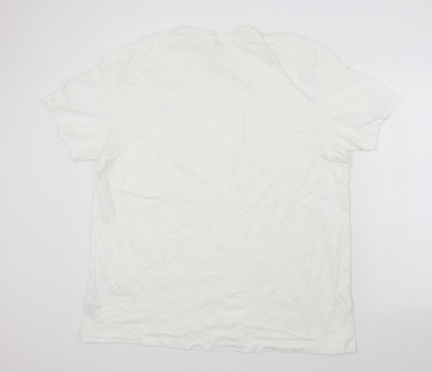 NEXT Mens White Colourblock   T-Shirt Size 3XL