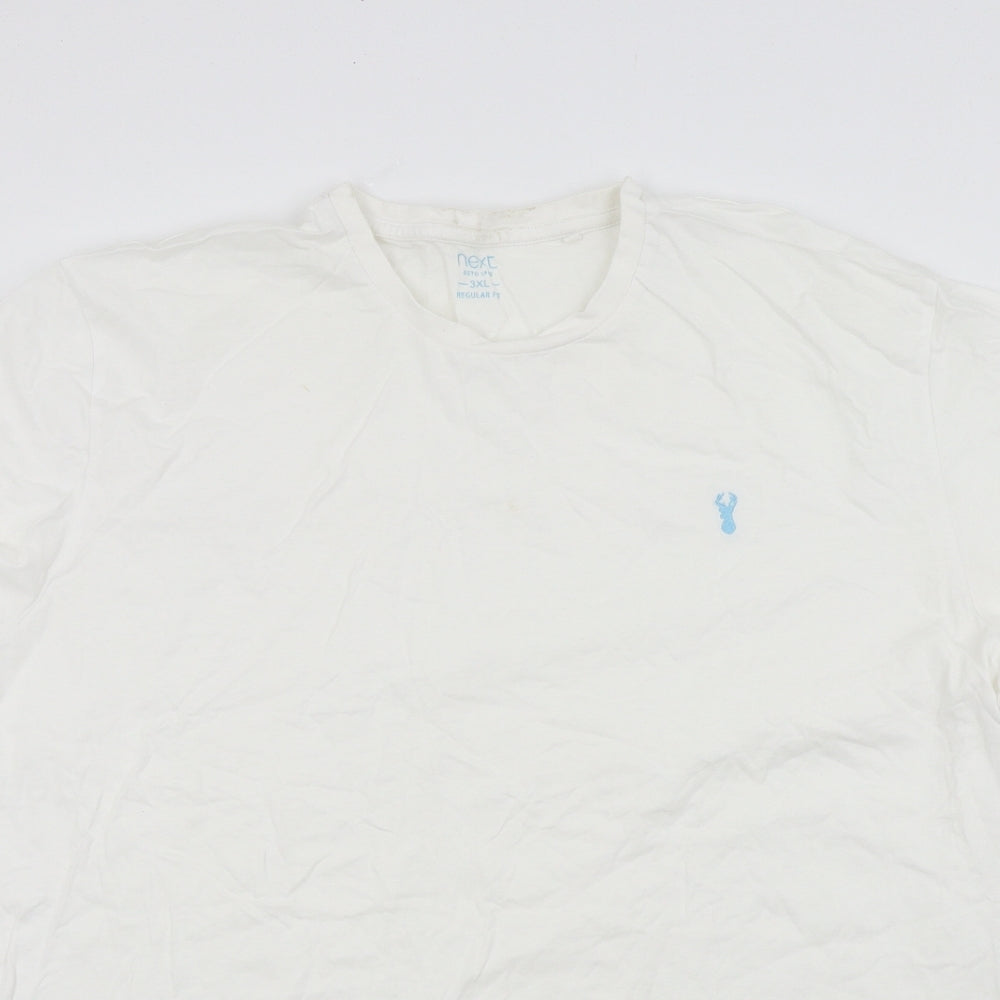 NEXT Mens White Colourblock   T-Shirt Size 3XL