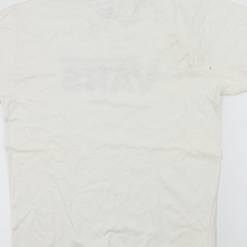 VANS Mens White Colourblock   T-Shirt Size M