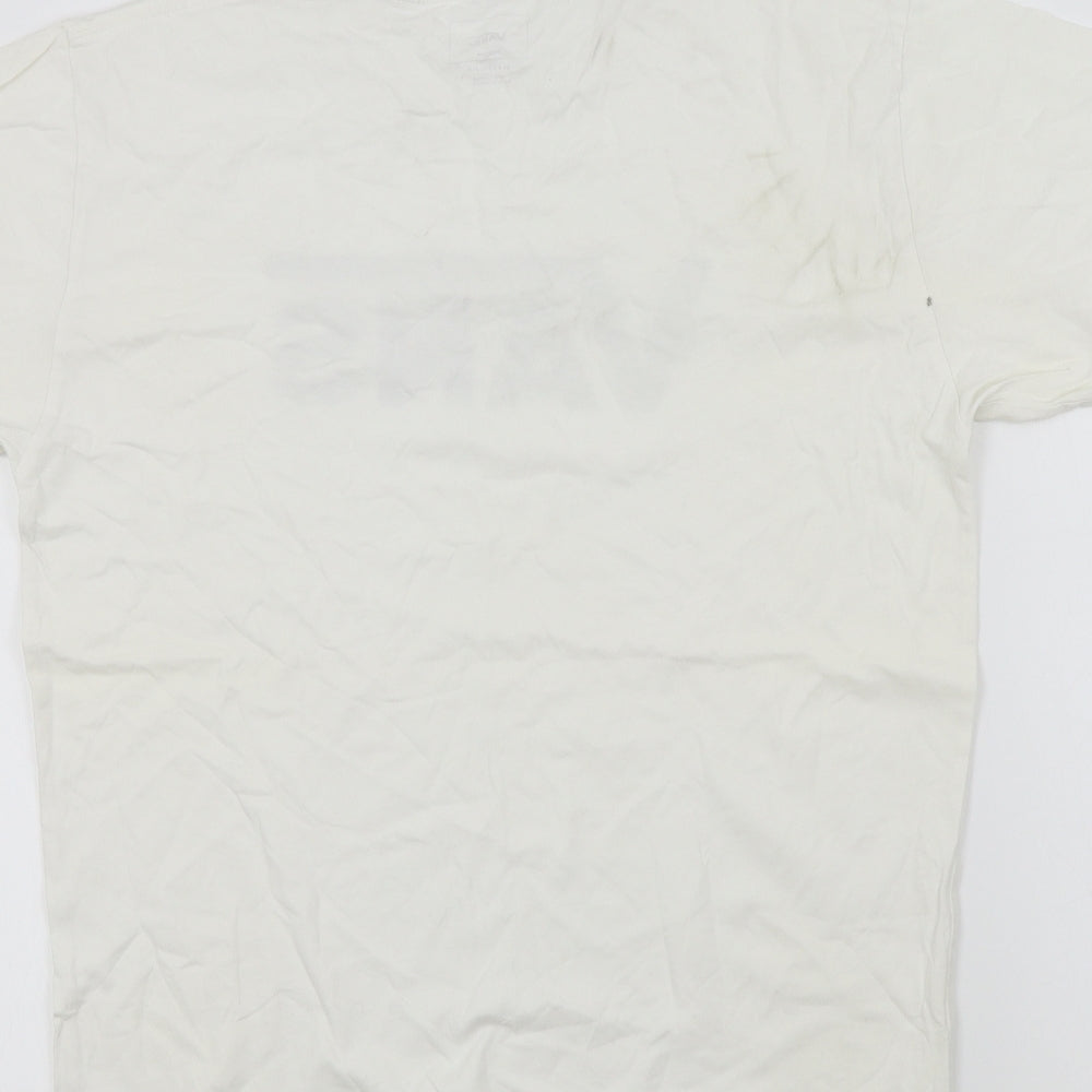 VANS Mens White Colourblock   T-Shirt Size M