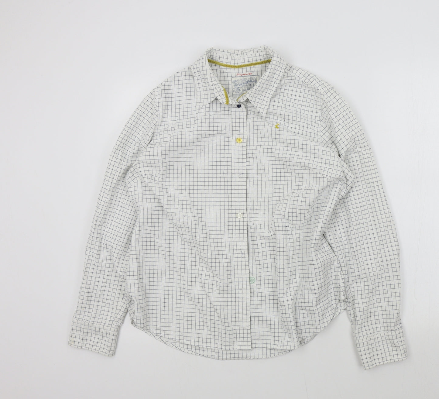 Laundry Womens White Check  Basic Button-Up Size 16