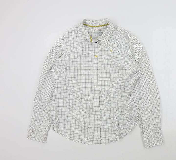 Laundry Womens White Check  Basic Button-Up Size 16