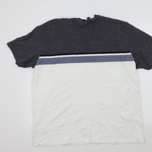 NEXT Mens White Colourblock   T-Shirt Size 3XL