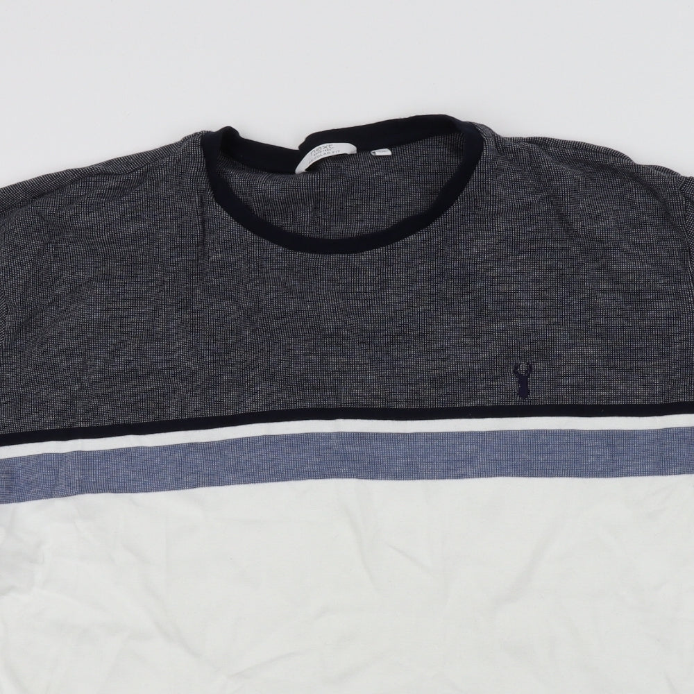 NEXT Mens White Colourblock   T-Shirt Size 3XL