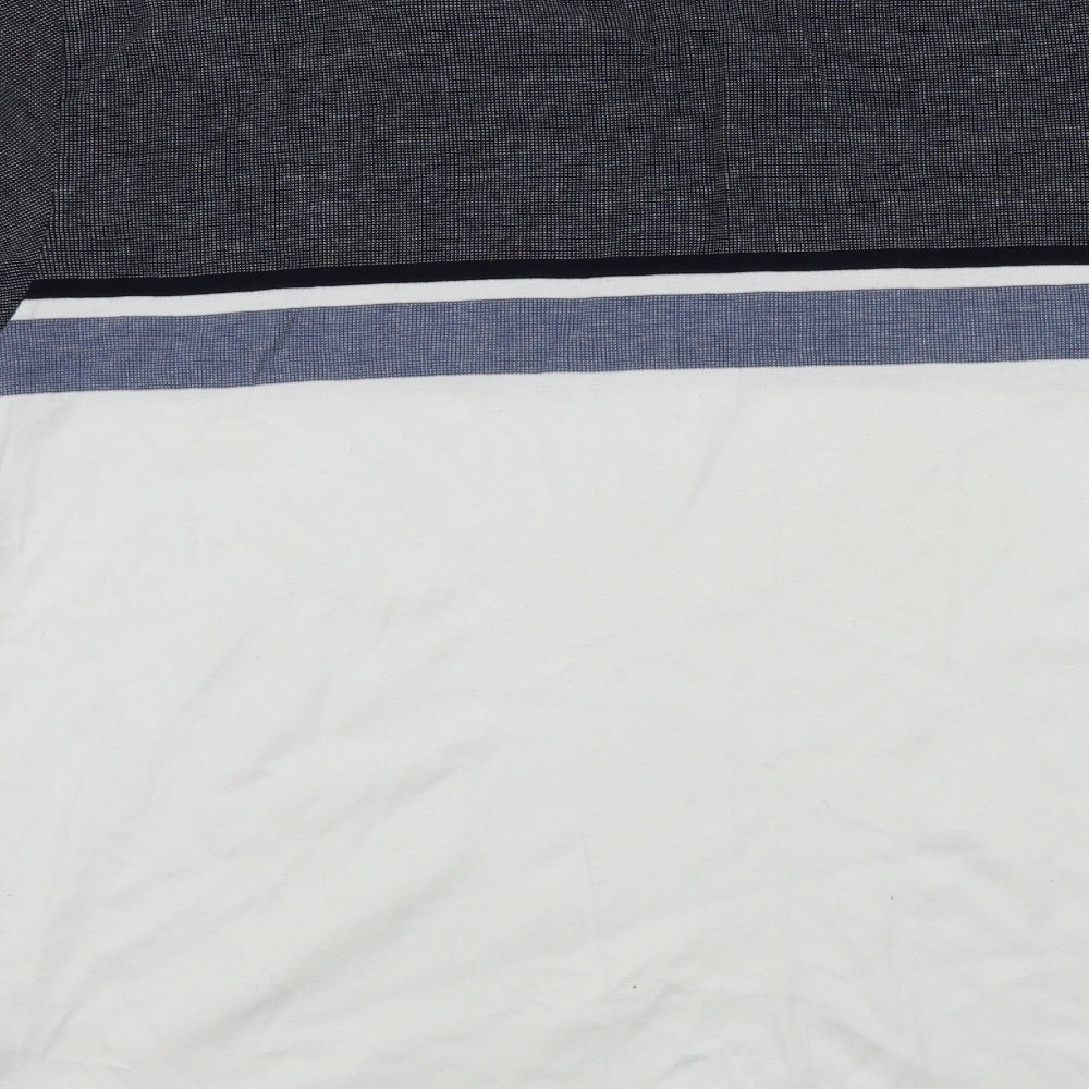NEXT Mens White Colourblock   T-Shirt Size 3XL