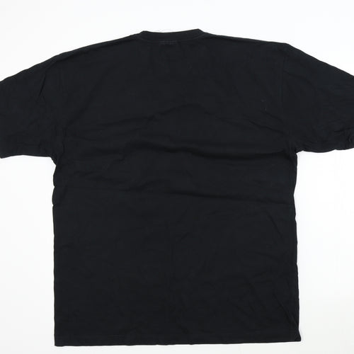 Cotton Traders Mens Black Colourblock   T-Shirt Size L