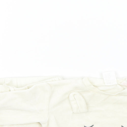 H&M Girls Beige   Trousers Set Outfit/Set Size 0-3 Months