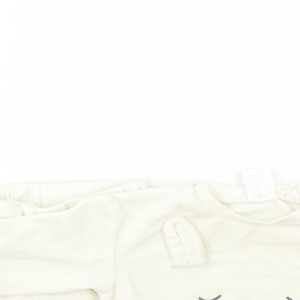 H&M Girls Beige   Trousers Set Outfit/Set Size 0-3 Months