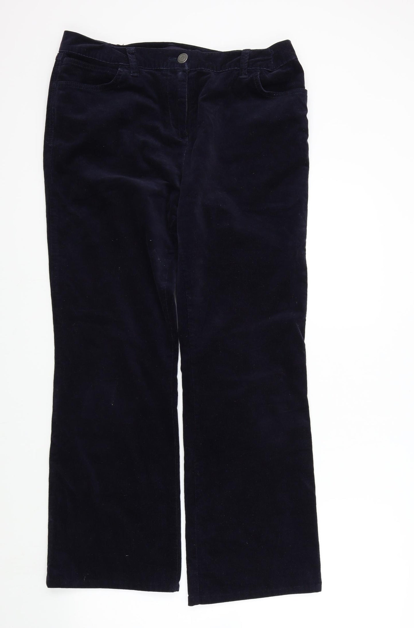 M&S Womens Blue   Trousers  Size 16 L29 in