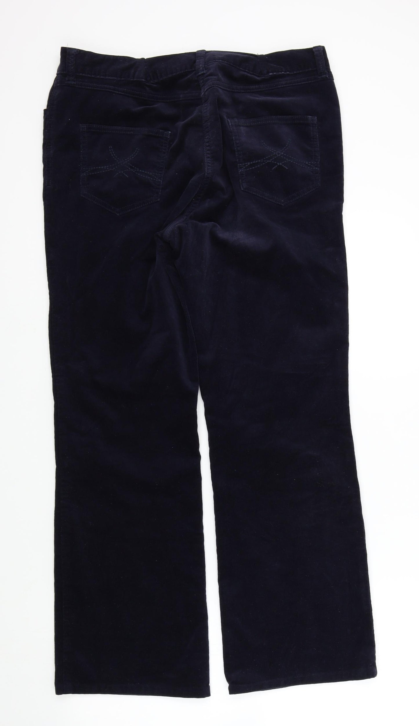 M&S Womens Blue   Trousers  Size 16 L29 in
