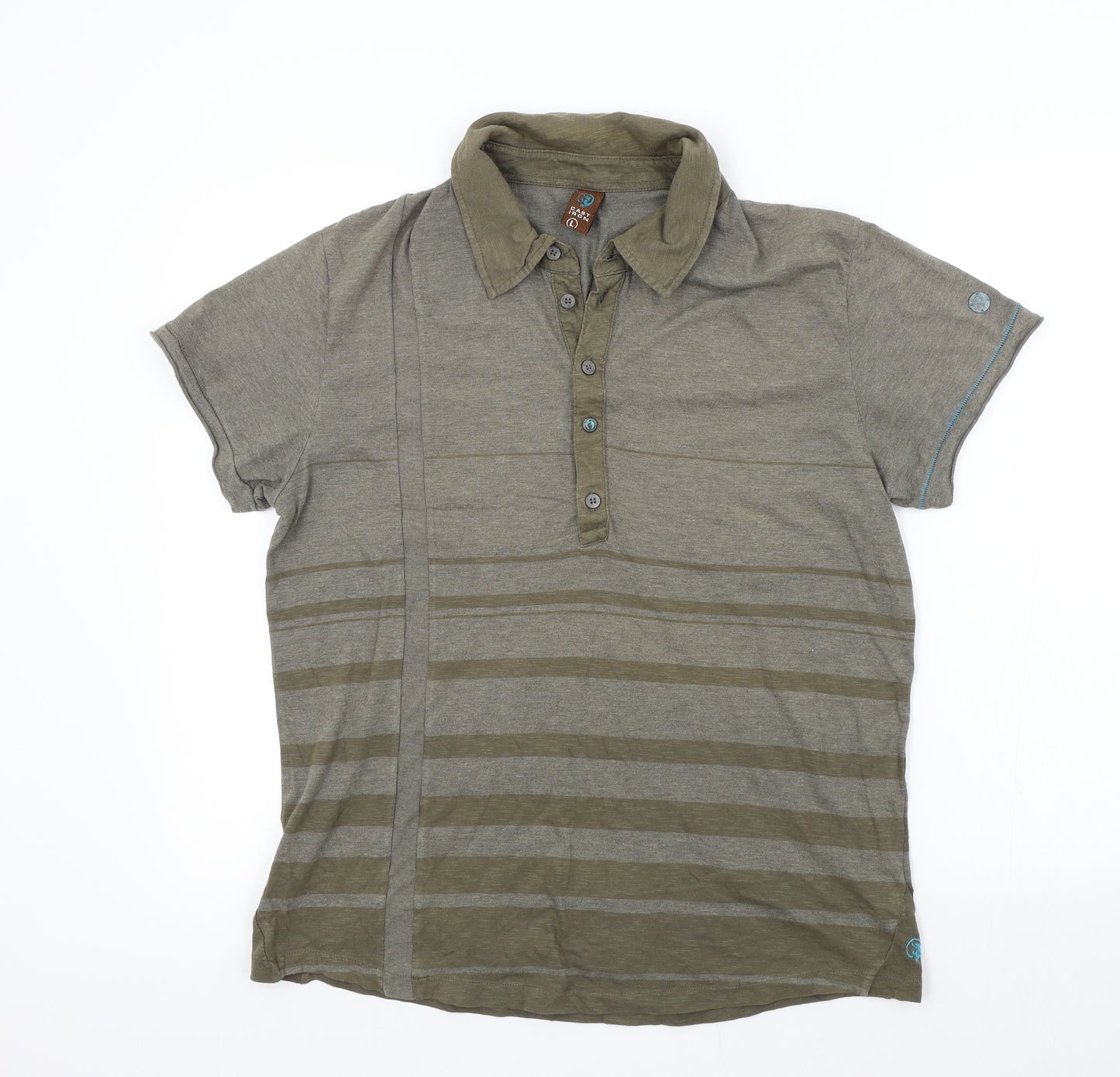 IRONMAN Mens Brown Colourblock   Polo Size L