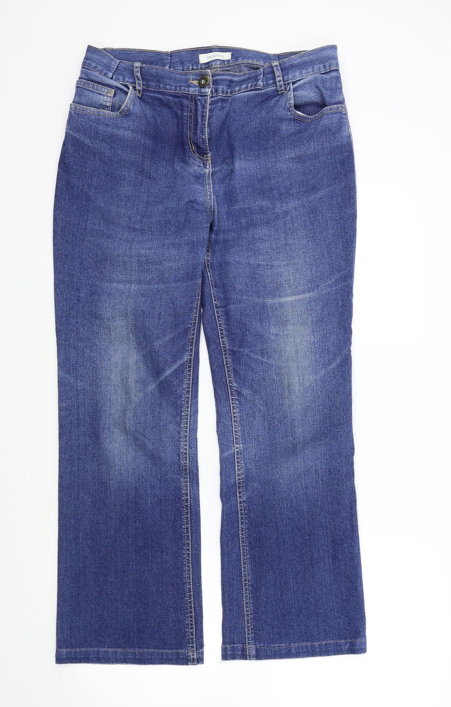 M&S Womens Blue   Bootcut Jeans Size 16 L27 in