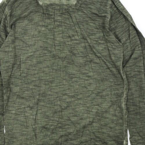 Diesel Mens Green Colourblock   Button-Up Size S