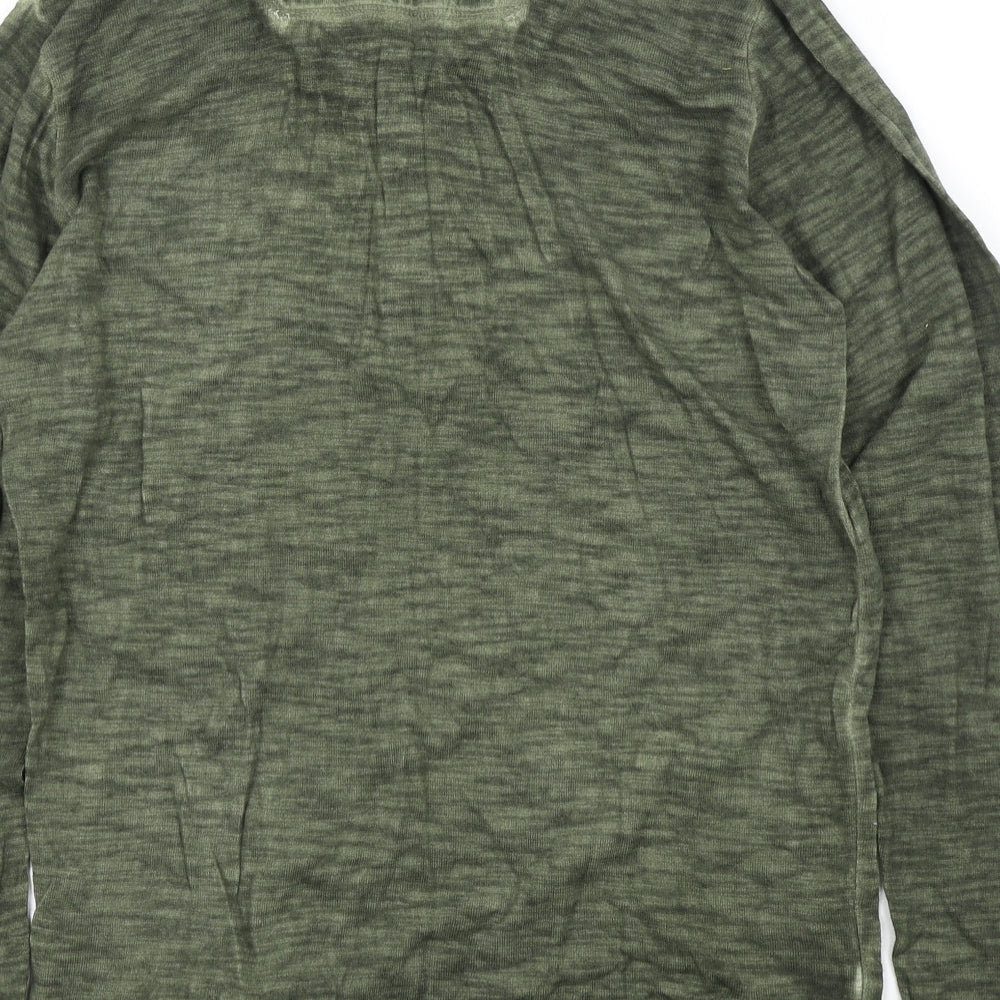 Diesel Mens Green Colourblock   Button-Up Size S