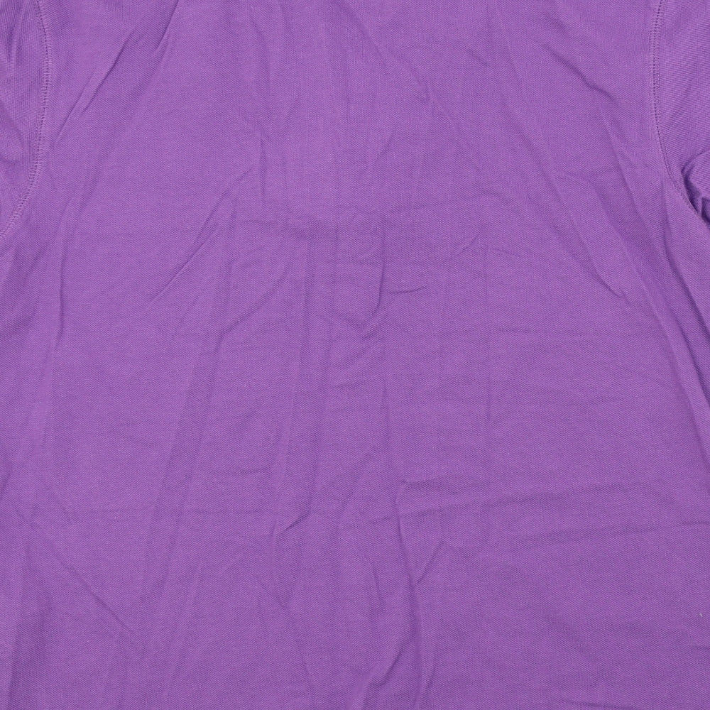 DKNY Mens Purple Colourblock   Polo Size L