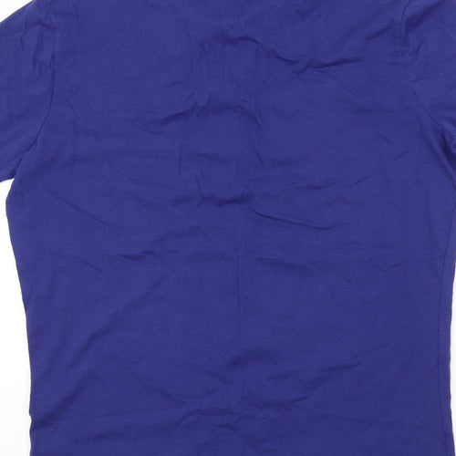 Diesel Mens Blue Colourblock   Polo Size L