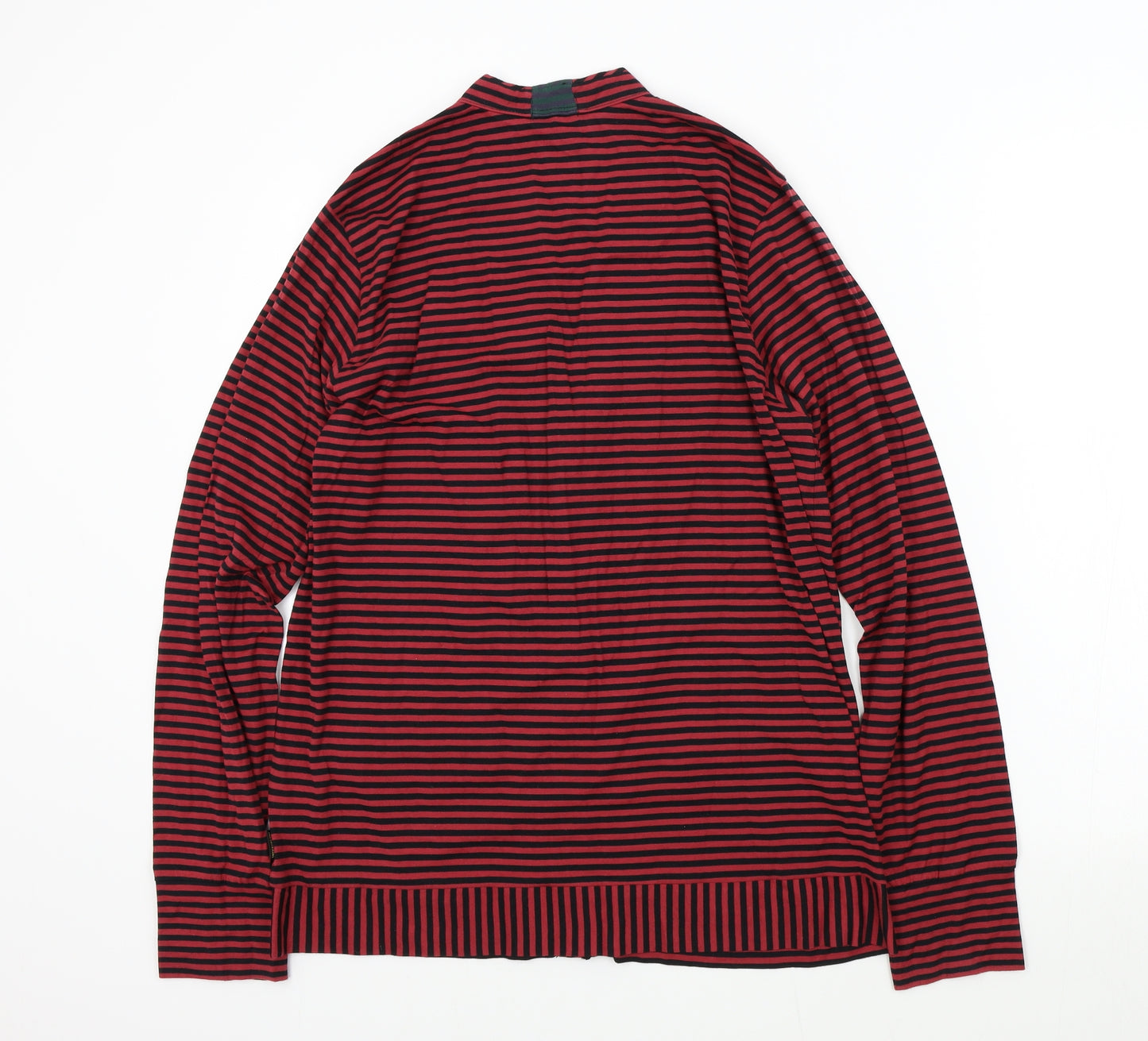 Paul Smith Mens Red Striped  Cardigan Jumper