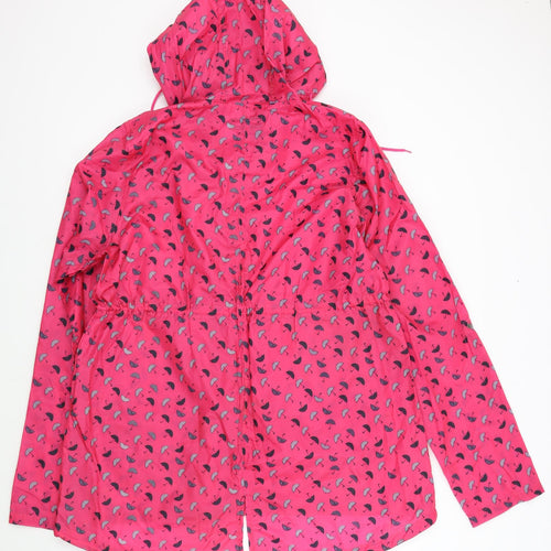 MyShoeStore Womens Pink Geometric  Jacket  Size L