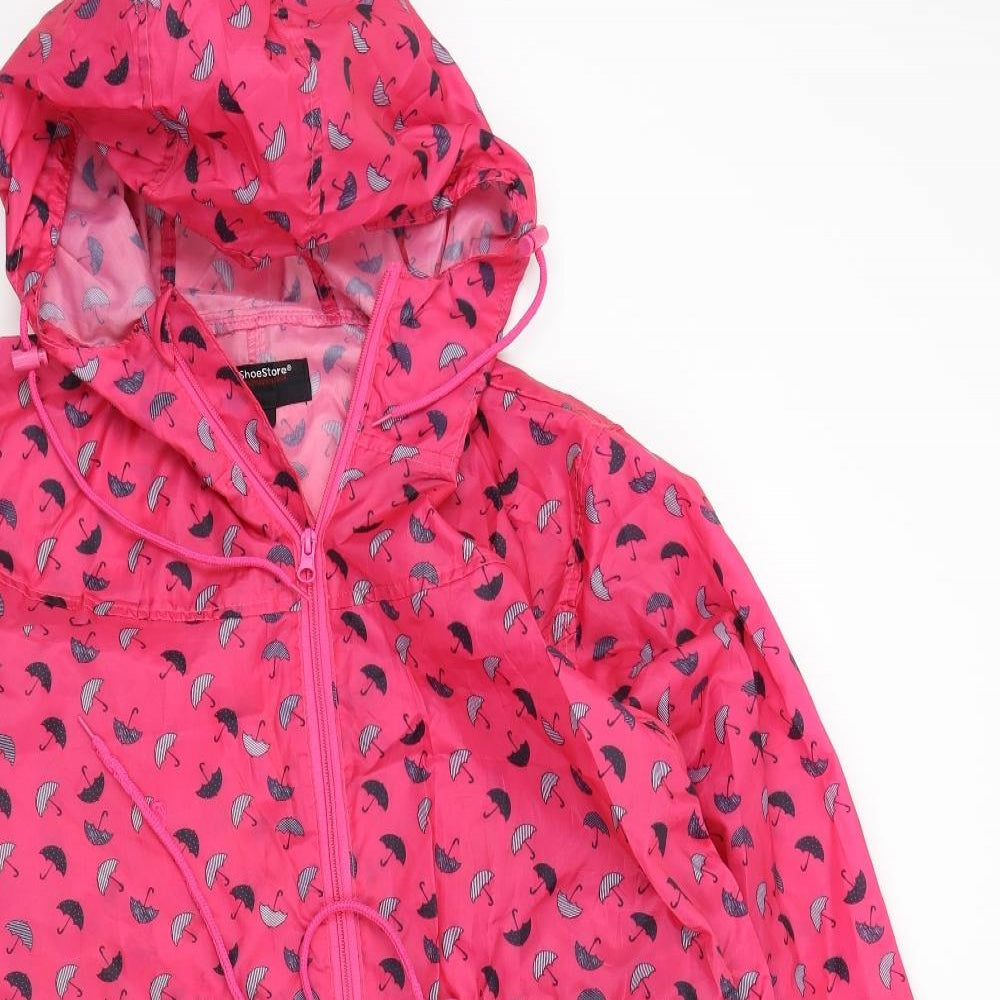 MyShoeStore Womens Pink Geometric  Jacket  Size L