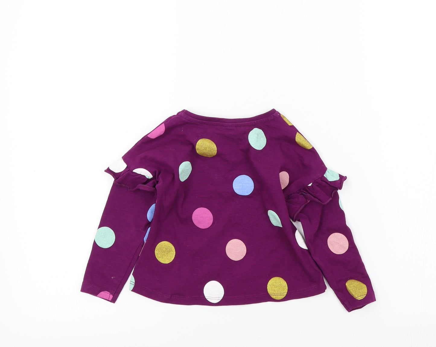 TU Girls Purple Spotted  Basic T-Shirt Size 12-18 Months
