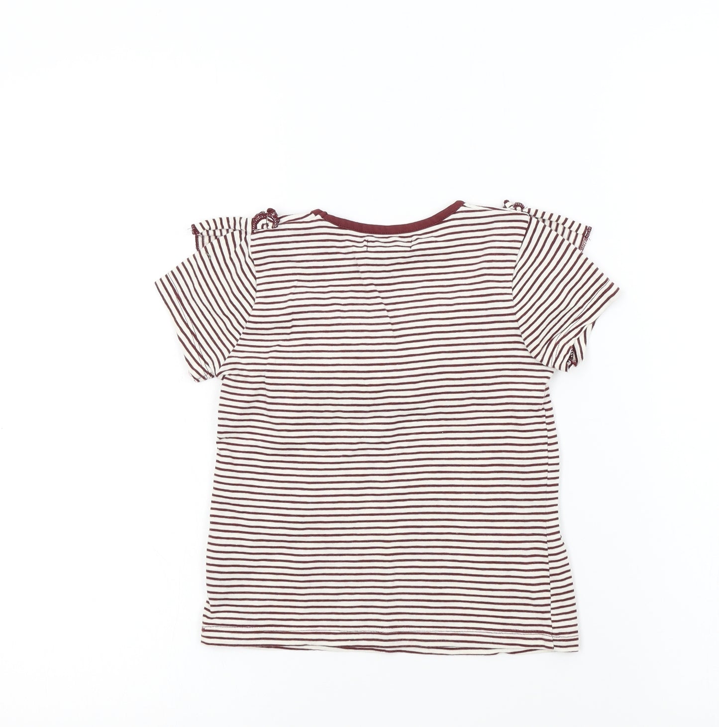by very Girls Purple Striped  Basic T-Shirt Size 3-4 Years