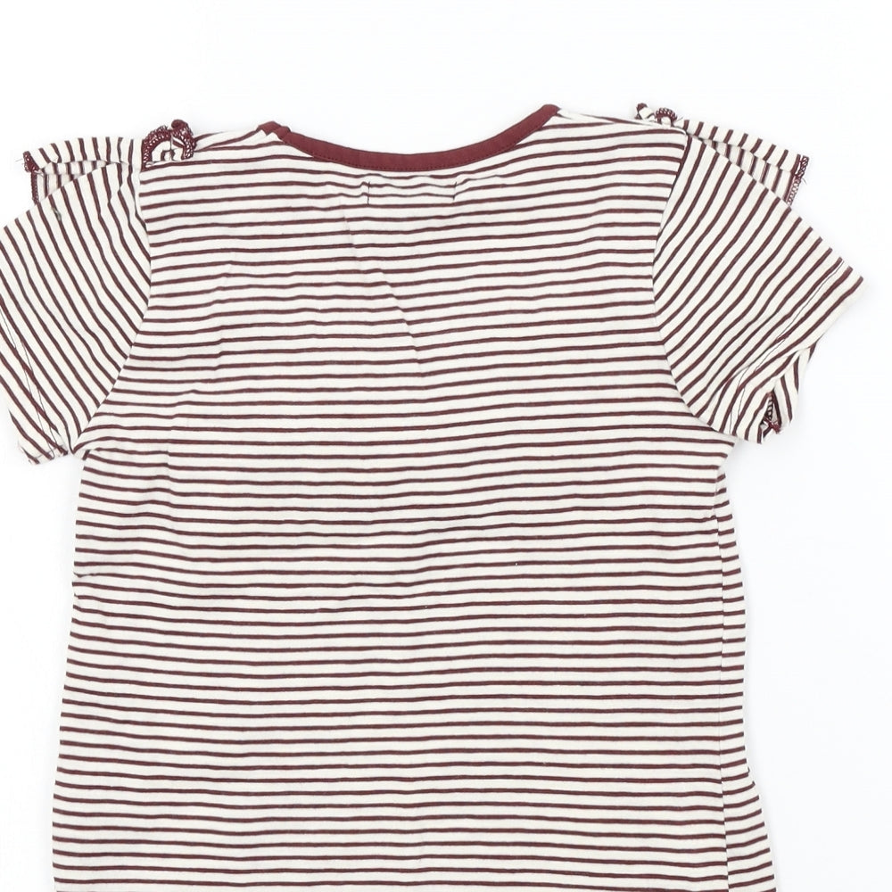 by very Girls Purple Striped  Basic T-Shirt Size 3-4 Years