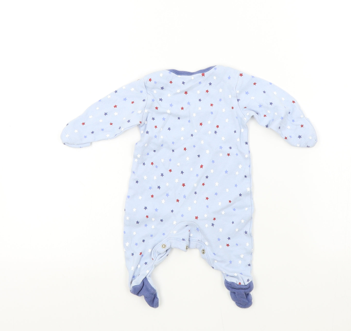 Nutmeg Boys Blue Geometric  Babygrow One-Piece Size 0-3 Months