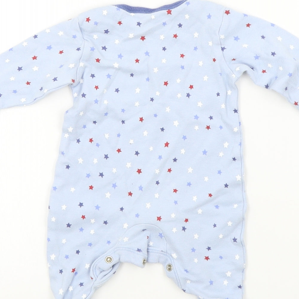 Nutmeg Boys Blue Geometric  Babygrow One-Piece Size 0-3 Months