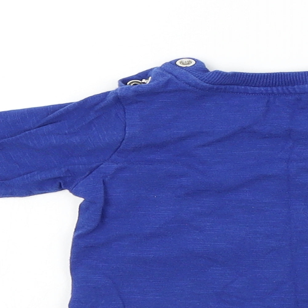 Nutmeg Boys Blue Colourblock  Basic T-Shirt Size 0-3 Months