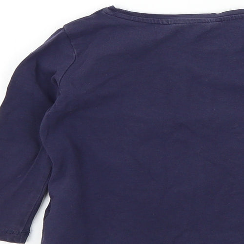 H&M Girls Blue Colourblock  Basic T-Shirt Size 12-18 Months