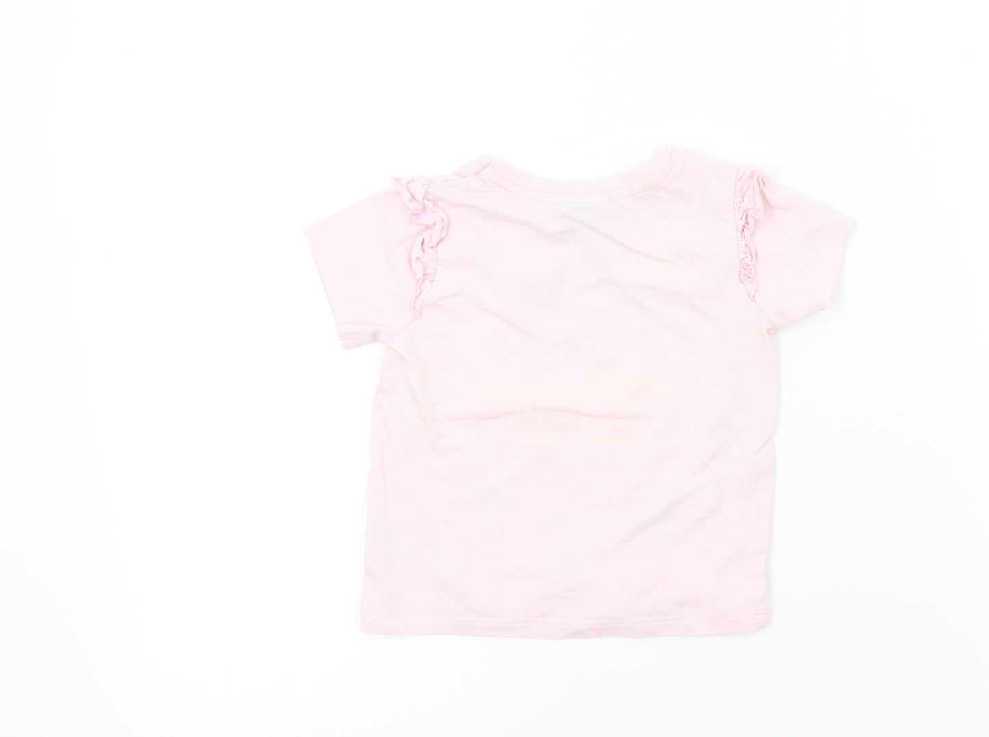 hey duggee Girls Orange Colourblock  Basic T-Shirt Size 18-24 Months