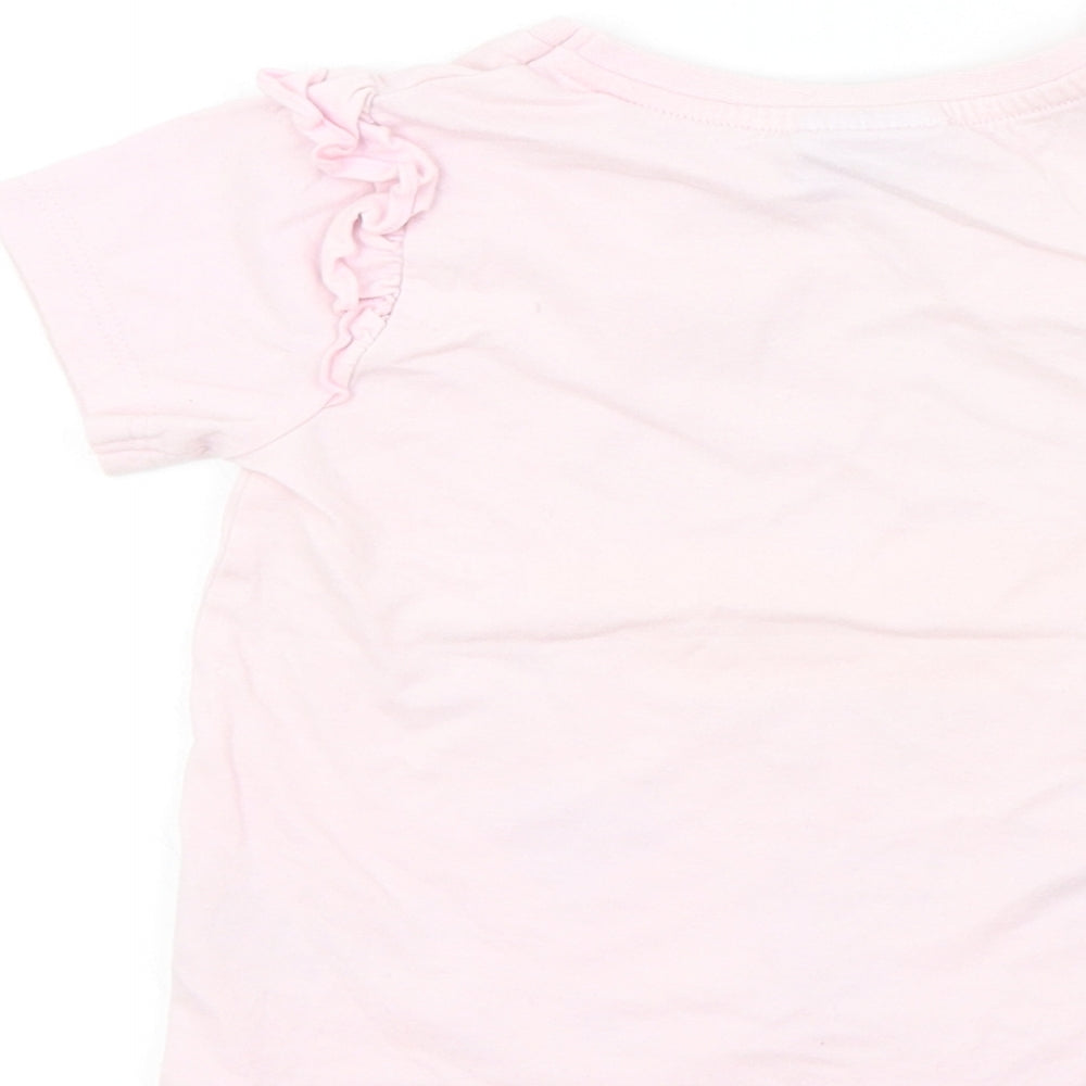 hey duggee Girls Orange Colourblock  Basic T-Shirt Size 18-24 Months