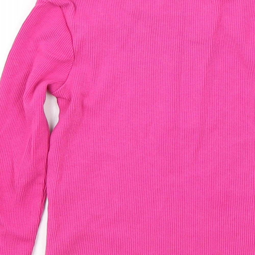 George Girls Pink Colourblock  Basic T-Shirt Size 2-3 Years