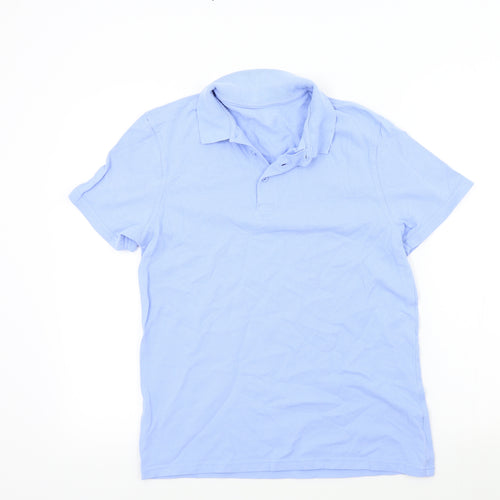 George Boys Blue Colourblock  Basic Polo Size 15-16 Years  - School shirt