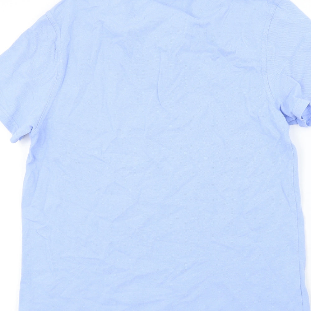 George Boys Blue Colourblock  Basic Polo Size 15-16 Years  - School shirt