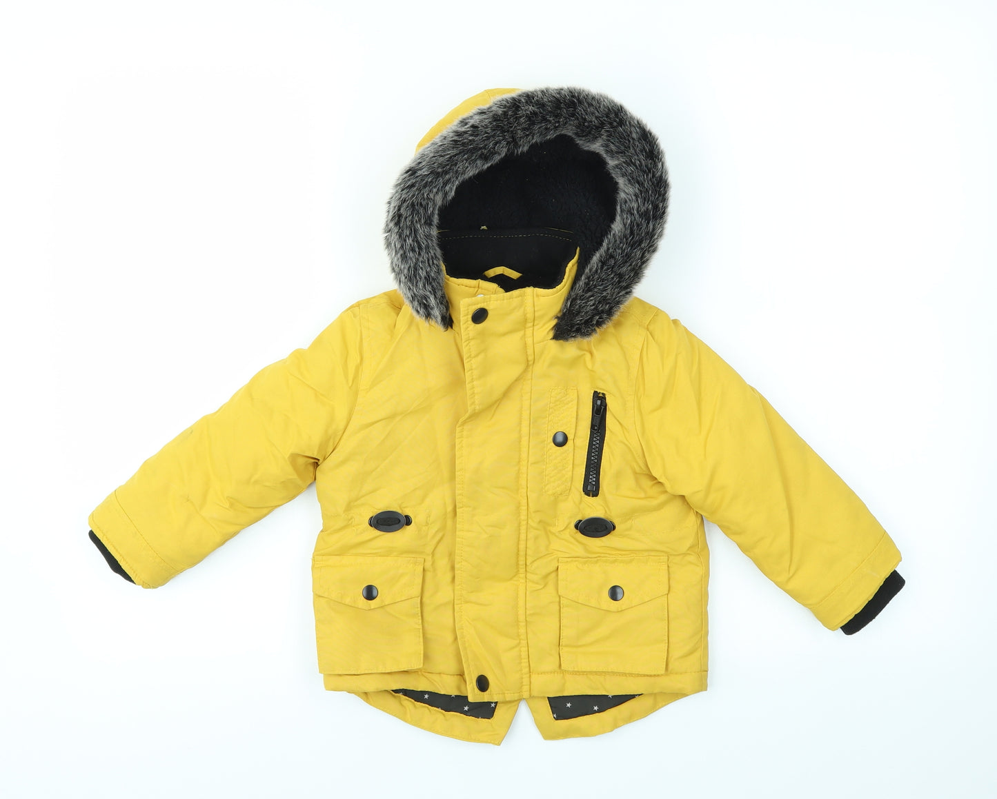 TU Boys Yellow   Basic Coat Coat Size 2 Years